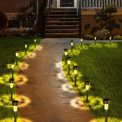 Wodoodporna solarna lampa ogrodowa do oświetlenia ścieżek i patio