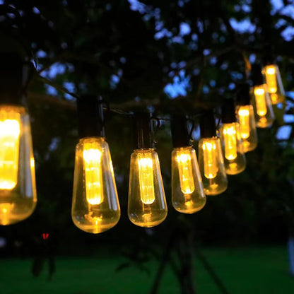 Solarne lampki LED 20/38 żarówek, wodoodporne, dekoracyjne girlandy