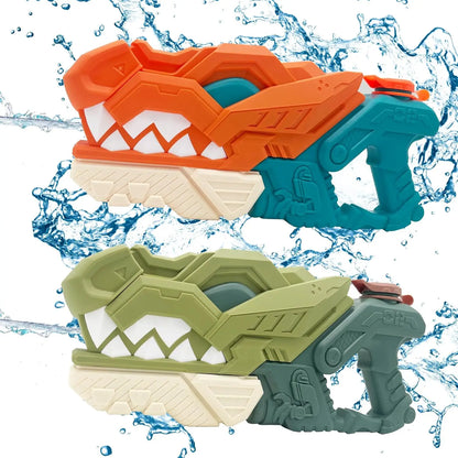 Zestaw 2 dinosaurowych pistoletów na wodę 580ml, zasięg 7-10m