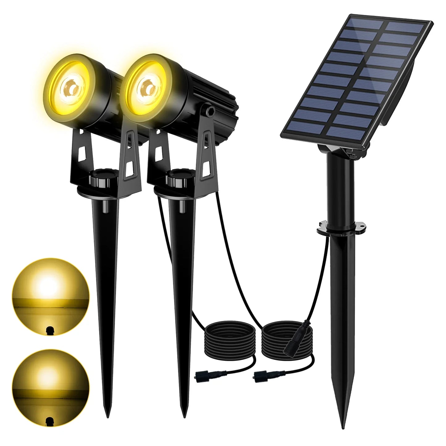 Solarna lampa LED 3000K/6000K/RGB, wodoodporna IP65, do ogrodu i na ścianę